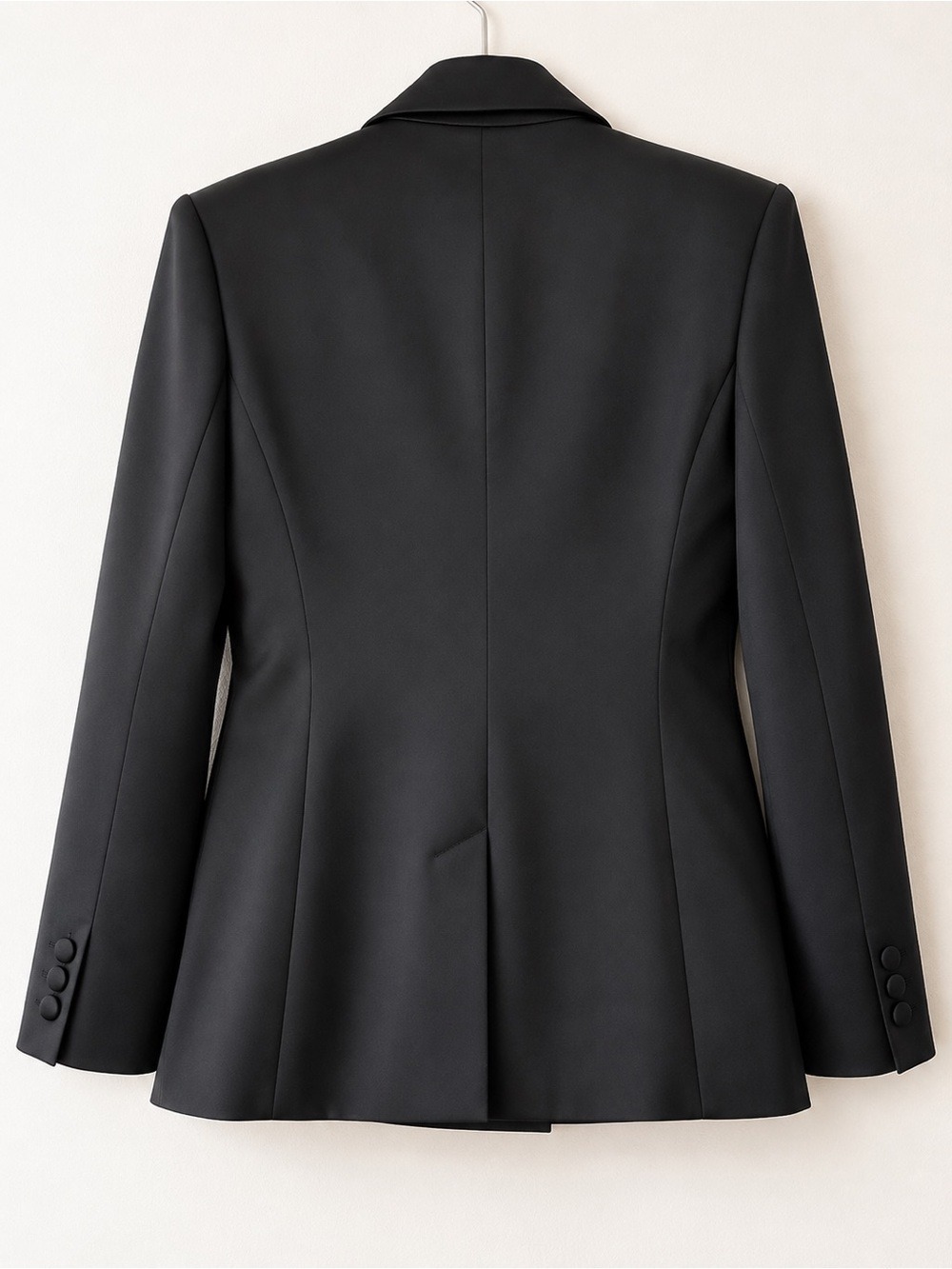 Banana Republic Satin Double Breasted Blazer Black Size 6 Style 564970 - Picture 5 of 12